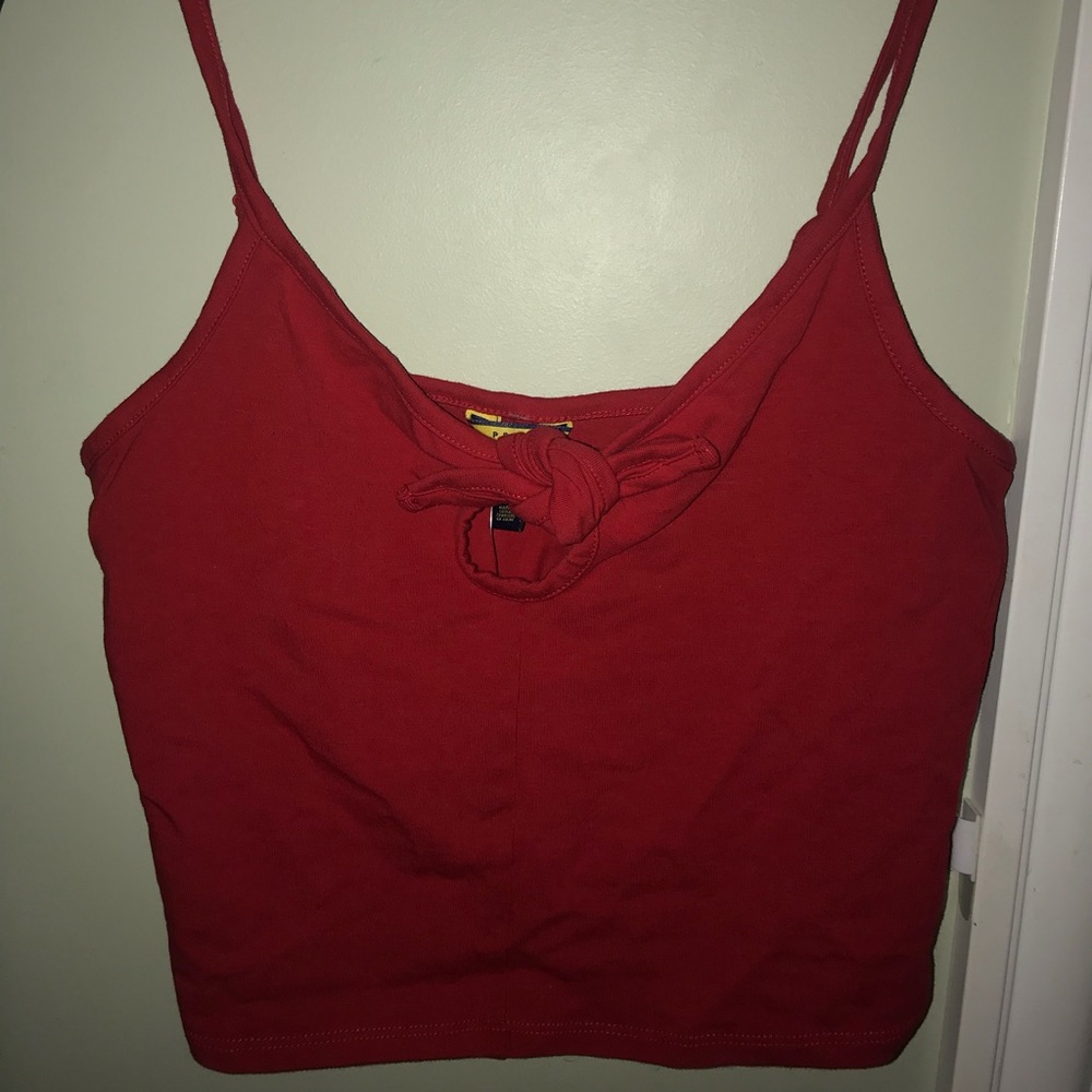 Red tank top